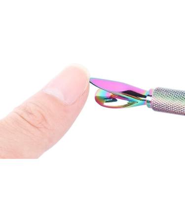 Stainless Steel Multi-Function Nail Pincher Tool - Rainbow | Nail Art Clips, Cuticle Cutter, Pusher, Tweezers for Manicure & Acrylic Removal - Buy Online on GoSupps.com