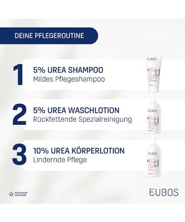 Eubos 5% Urea Shampoo 200ml - Hydrating Care for Dry Skin | Dermatologically Tested | Special Care Cream (1-Pack) - Buy Online on GoSupps.com