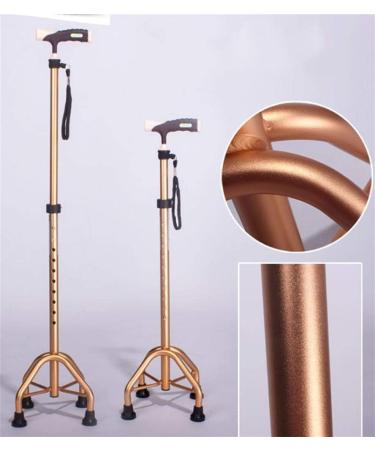 Old Man's Crutches Adjustable Quad Cane Lightweight Walking Stick for Men & Women Anti-skid Adjustment Ultra-Light Walking Walkers Interesting Selfless dedication Gold - Buy Online on GoSupps.com