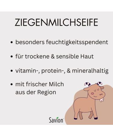  Savion Body soap - goat's milk 80g - Buy Online on GoSupps.com