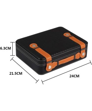 Cigar Box Humidors Barware Cigar Box Leather Cigar Box Portable Cigar Box Cigar Cigar Box Portable Cigar Box Snow Box High-end Smoking Cigar Storage Box Woven Leather Pattern Cooking & Dining 24*21.5*6.3cm Black - Buy Online on GoSupps.com