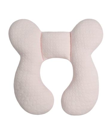 Blublu Park Baby Head Support Pillow for Newborn Infant(Upgraded) Soft Cotton Baby Travel Pillow for Car Seats and Strollers for Baby Pink
