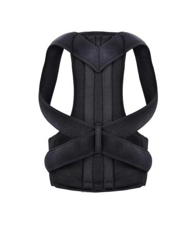 DFHBFG Back Waist Posture Adjustable Adult Belt Trainer Shoulder Lumbar Brace Spine Support Vest(XL) X-Large D