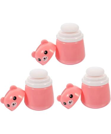 Minkissy 9 Pcs Powder Puff Box Set | Baby Body Powder Puff Travel Dispenser | Infant Talcum Powder Bottles | Pink Sponge | Powder Storage Bottle - Buy Online on GoSupps.com