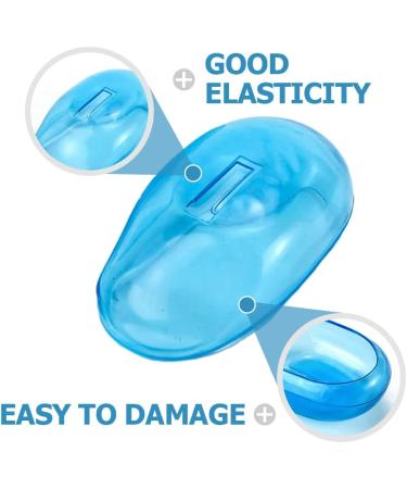 Minkissy Silicone Ear Covers 2Pcs - Waterproof Hair Dye Shield for Salon, Shower - Adult Blue - Buy Online on GoSupps.com