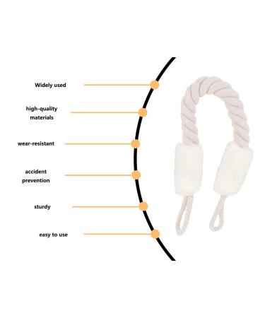 ZoeTekway Cotton Door Stop Handle | White Door Cord Clamp for Child & Pet Finger Protection | International Shipping Available - Buy Online on GoSupps.com