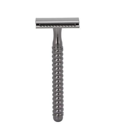 Double Edge Safety Razor for Men - Comfortable Manual Shaver with Anti-Slip Handle (Black) - International Shipping Available - Buy Online on GoSupps.com