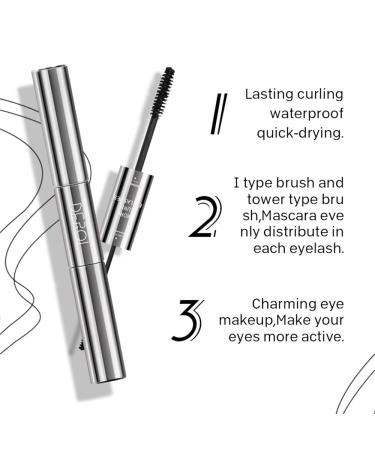 2 in 1 Intense Lengthening Mascara for Fine Short Eyelashes - Voluminous Washable Black Mascara for Women and Girls - Buy Online on GoSupps.com