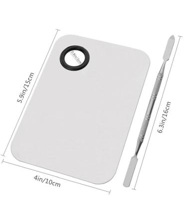 Ruluti Stainless Steel Makeup Mixing Palette & Spatula Tool - Perfect for Seamless Makeup Mixing - Buy Online on GoSupps.com