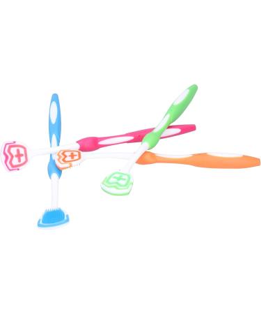 Portable Plastic Tongue Scraper Set - 4-Part Tongue Cleaner for Travel | Breath Freshener & Oral Care Tool - Buy Online on GoSupps.com