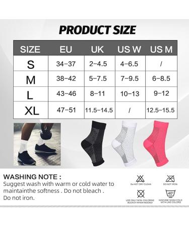 4 Pairs Compression Ankle Socks for Men & Women - Plantar Fasciitis & Arthritis Relief - Pink Size 38-42 - Buy Online on GoSupps.com