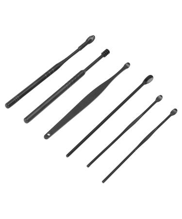 Portable Earwax Removal Set - U Shape & Spiral Ear Spoon Cleaner Tools (Black) - Buy Online on GoSupps.com