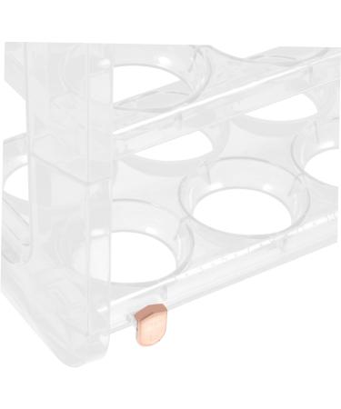 Healeved Refrigerator Egg Rack Door Rack Holder Home -layer Three-layer Egg Refrigerator for Stand Organizer Fridge Kitchen White 25.00X20.00X11.00CM - Buy Online on GoSupps.com
