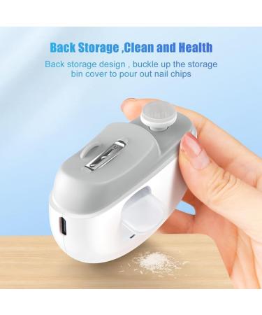 MABSSI Electric Automatic Nail Clipper with Light & 2 Speeds Fingernail Cutter and Polisher Nail Scraps Storage Rechargeable - Buy Online on GoSupps.com
