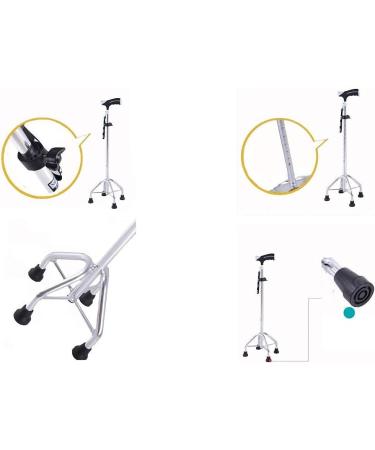 Aluminum Alloy Old Man Crutches LED Lamp Four Feet Multi-Purpose Elderly Crutches Ergonomic Cane Non-Slip Forearm Crutches Metal Cane Adjustable Walker Everything is fine - Buy Online on GoSupps.com