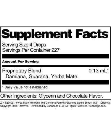 Terravita Slimming Formula Glycerite Liquid Extract - Chocolate Flavor (1 oz) | Boost Weight Loss & Metabolism | International Shipping Available - Buy Online on GoSupps.com