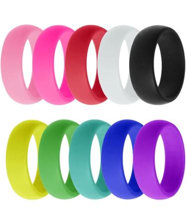 Buy Toyandona 10-Pack Silicone Engagement & Wedding Rings for Men & Women - Comfortable Breathable Rubber Bands | Ideal Silicone Rings for All Occasions - Buy Online on GoSupps.com