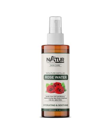 BEMT Natural Rose Water Facial Toner 200 ml Gentle Cleansing & Refreshing Mist Alcohol-Free Suitable for All Skin Types
