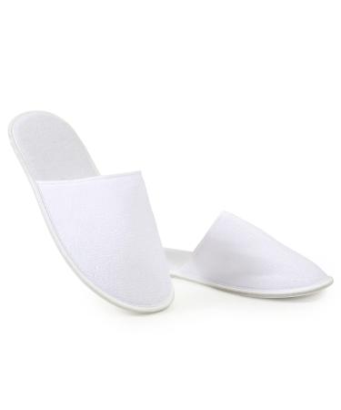 Natureca Hotelslipper guest shoes set terry liper slippers men and women slippers - universal size one -way slippers wedding white 10 pairs polyester