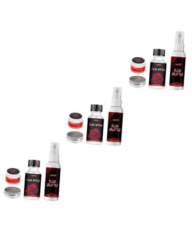 minkissy 3 Sets Scar Wax Makeup Skin Wax Kit Horrible Fake Blood Special Effect Makeup Tools Special Effects Wax Halloween Cosmetic Wax Fake Scars Wax Fake Blood Decoration Prop