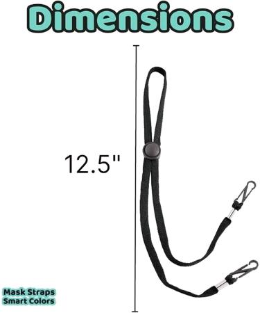 TT Mouth Protection Lanyard Mask Chain - 12 Pack Rehabilitation Tape with Carabiner Hook & Mask Bracket for Enhanced Comfort - Buy Online on GoSupps.com