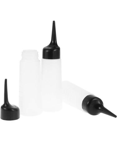 Buy 3-Piece Hair Coloring Container Set | Plastic Applicator Bottles with Angle Tip for Hairdressing & Salon Use | Empty Color Mixing Bottles - Buy Online on GoSupps.com