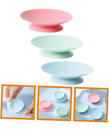 KALLORY Kids Bowl Suction Pad Set - 3pcs | Suction Cup Stickers | Silica Gel | Tricolor - Buy Online on GoSupps.com