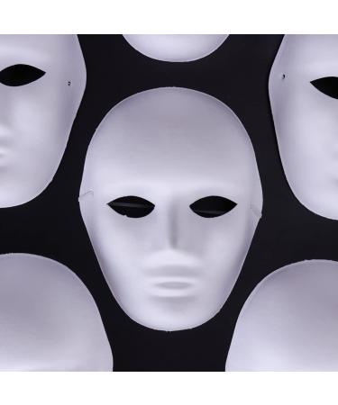Buy Ifundom DIY Full Face Mask - 12 Paintable Paper Masks for Creative Projects | White Paper M ch Hand-Painted Opera Masks - International Shipping Available - Buy Online on GoSupps.com