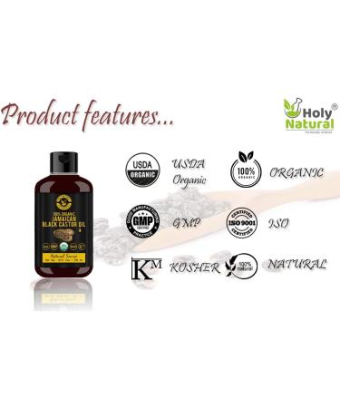 Organic Jamaican Black Castor Oil (300 ml) | USDA Certified | 100% Pure & Traditional Handmade | Roasted Castor Beans Scent - Buy Online on GoSupps.com