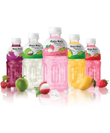 Mogu Mogu Fruit Juice Drink with Nata De Coco Gotta Chew 320ml (12 Bottles Random 6 Flavours) HALAL - Buy Online on GoSupps.com