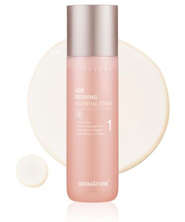 DERMAFIRM Age Reviving Essential Hydrating Toner A4 | Early Age-Defying Pore Firming Facial Toner with Collagen Astasome & Peptide for All Skin Types | No Animal Trials No Paraben 6.76 fl oz 01 Age Reviving Essential Toner
