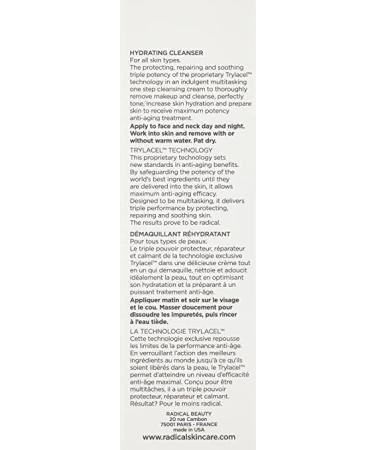 Radical Skincare Hydrating Cleanser- Non-Drying Gentle Formula | For All Skin Types | Paraben & Cruelty Free (4 Fl Oz) 4 Fl Oz (Pack of 1) - Buy Online on GoSupps.com