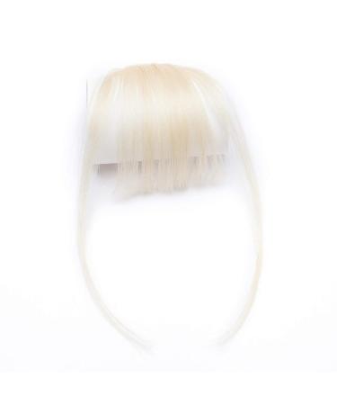 SEGO Hair Extensions with Clips - Real Hair Thick 60# Platinum Blonde Bangs Hairpiece for Instant Style Upgrade - Buy Online on GoSupps.com