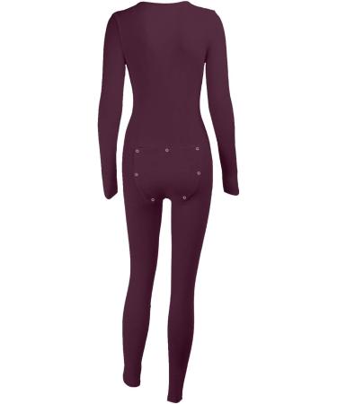 Ronony Women's Long Open Step Pajamas - Comfortable Thermo Lip Print One-Piece Homewear & Sexy Button Split Onesies - Buy Online on GoSupps.com