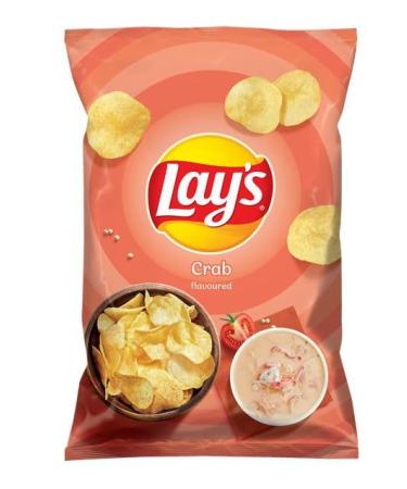 Lay's Crab Flavoured Crisps 130g (Pack of 3) By Mazovia Brands