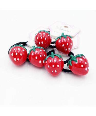 Yuanxue Elastic Hair Ties Set - 20Pcs Cute Cartoon Strawberry Hair Bands for Girls - Buy Online on GoSupps.com