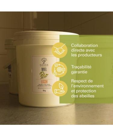 Ilanga Nature - Organic Lychee Honey - 100% Pure - 5 kg - Family Size - Madagascar Honey - Buy Online on GoSupps.com
