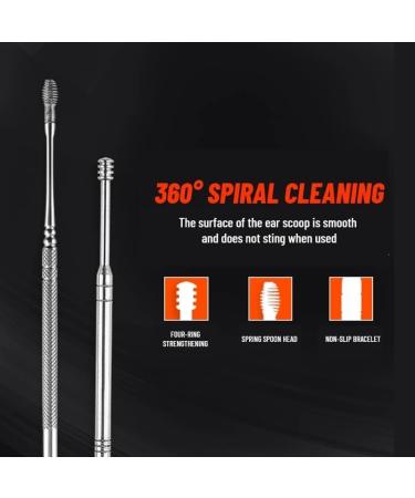 Portable Ear Cleaner Stainless Steel Ear Spoon Set Stainless Steel Ear Wax Remover Reusable Stainless Steel Ear Wax Remover Set Ear Wax Easily Removed Ideal for Personal and Home Use(NO.2) - Buy Online on GoSupps.com