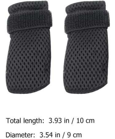 Hemoblo Cat Claw Covers - Breathable Mesh Scratch Protection 4 Pcs - Black Paw Caps for Fur Care & Bathing (10x9x0.5cm) - Buy Online on GoSupps.com