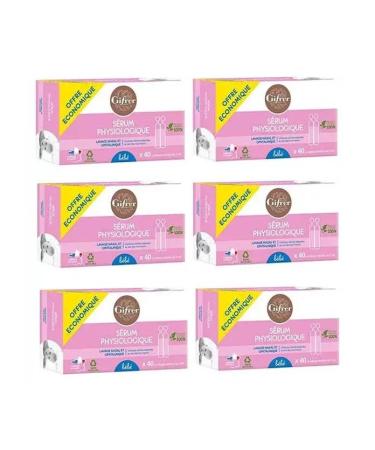 S rum Physiologique 40 unidoses x 5ml Lot de 6