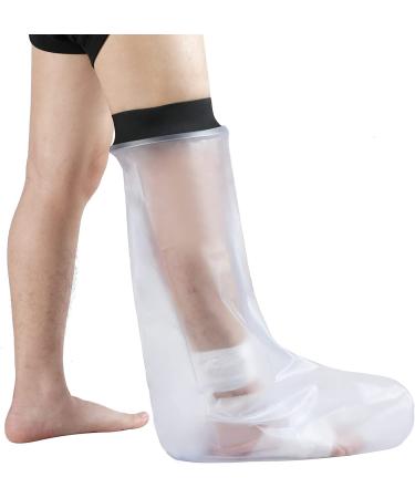 HKF HO KI HO Adult Short Waterproof Leg Cast and Bandage Cover Designed to Protect Wound Cast and Injuries During Shower-Adult Short Leg.Upper Leg Circ OD/ID(7.2/1.97inch) Size:25.98 * 17.32inch 66cm-Black