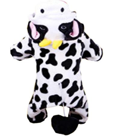 Morbuy Pet Cat Clothes Shirt Kitten Puppy Jumper Sweater Costumes Dog Coral Fleece Cloth Sweatshirts Adorable Wearing Stylish Cozy Halloween Christmas (L Cow) L Cow - Buy Online on GoSupps.com