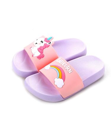 Lanivic Boys Girls Unicorn Flip Flops Summer Beach Slippers Children Soft Light Non-Slip Shower Bathing Shoes