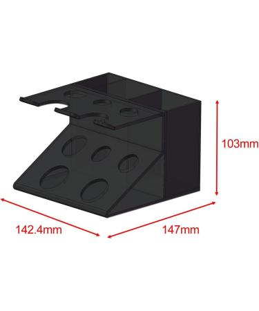 Baoblaze Shaver Holder & Toothpaste Organizer - Multifunctional Makeup Storage Box & Electric Toothbrush Stand in Black for Bedroom - Buy Online on GoSupps.com