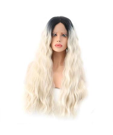BGHJUE Lace Front Synthetic WIGS - Corn Hot Fading with Bangs Hair Wig for Women (Color: Photo Color Size: 26 Inch) -18_inch_photo_color Photo Color20 Inch