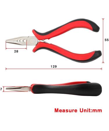 Vlasy 1Pcs Red Hair Extensions Pliers for Apply & Removal - 3Holes Plier | Human Hair Tool - Buy Online on GoSupps.com