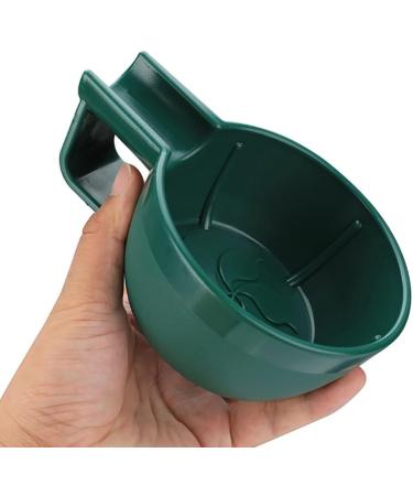 JE COMPRIS Green Ceramic Shaving Bowl - Plastic Storage Shell for Shaving Foam & Soap - Deep Water Tank with Handle - Buy Online on GoSupps.com