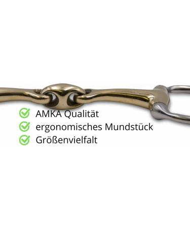 AMKA Olive Head Bit - Double Broken Argentan 12mm Rings for Ponies | Durable & Strong - 8.5 Size - Buy Online on GoSupps.com