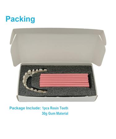 Denture Repair Kit for DIY Full Denture - Gum Material and Resin Teeth Included - Buy Online on GoSupps.com