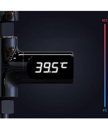 LED Digital Shower Thermometer - Self-Generating No Battery Real-Time Water Temperature Monitor for Safe Showers - Buy Online on GoSupps.com